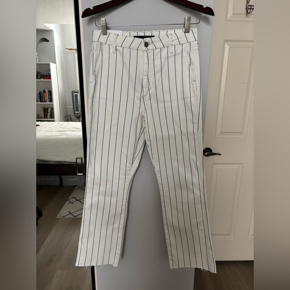 Joe's Jeans White Pinstriped Jeans (NWT)